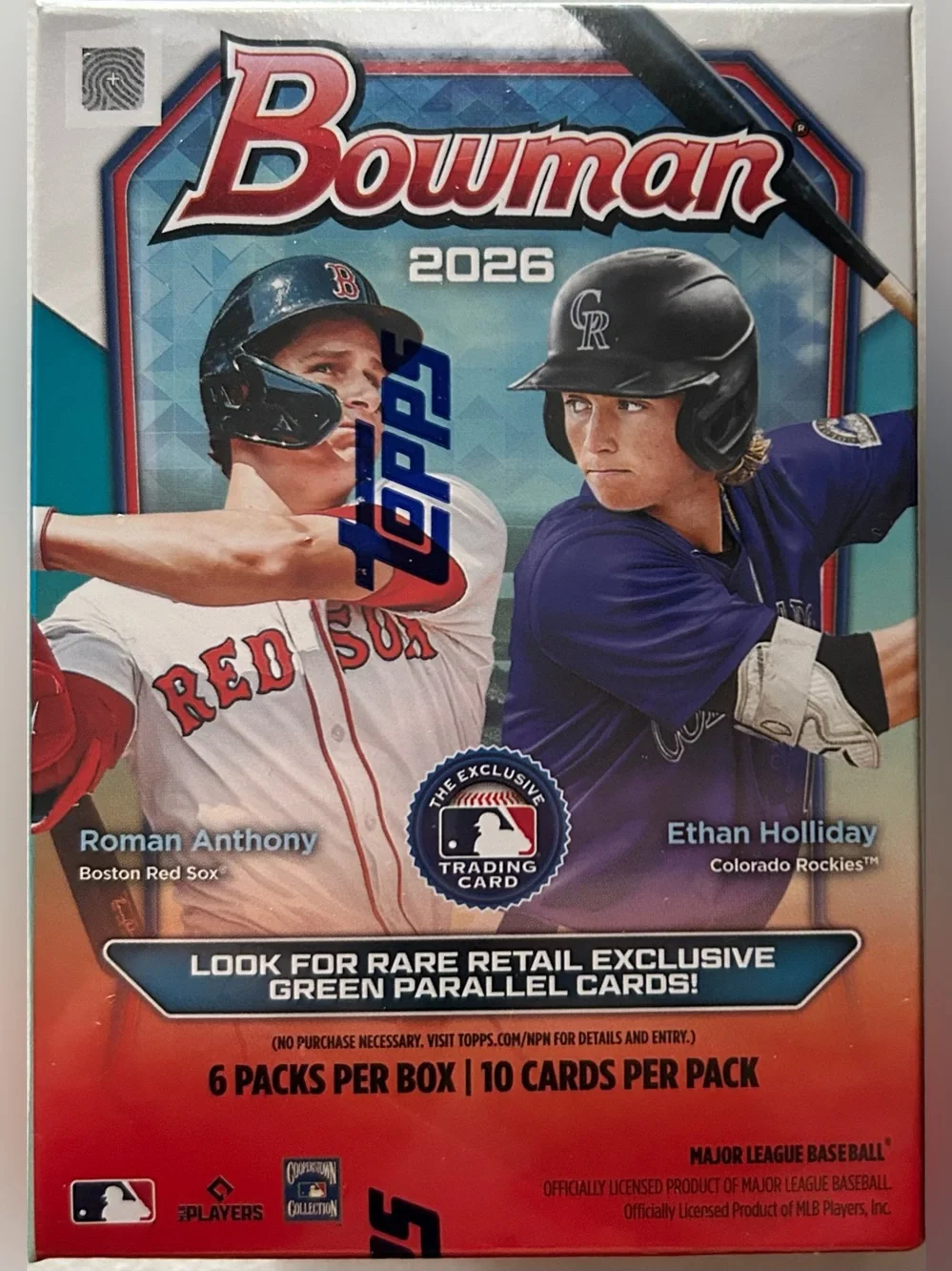 Topps 2026 Bowman Baseball Retail Box 60 Cards (6Pks) Chase Anime Insert Set!!